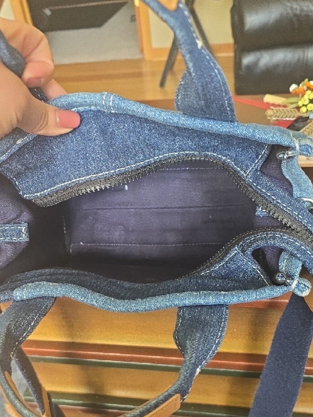Marc Jacobs Blue Denim Patchwork 'The Tote Bag' - Picture 3 of 6